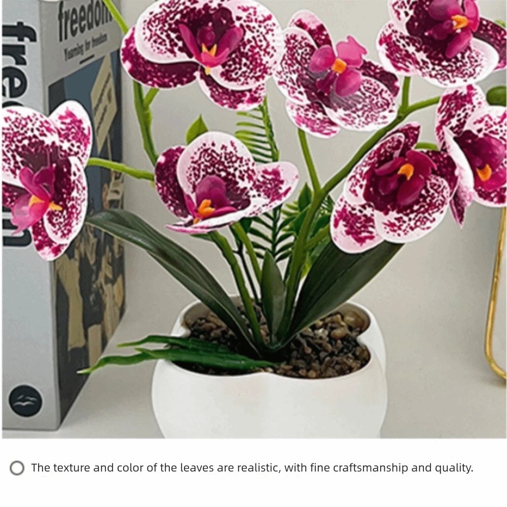 Bonsai Garden Kit - Anggrek Kupu-kupu Simulasi Multi-Bloom DIY Bunga