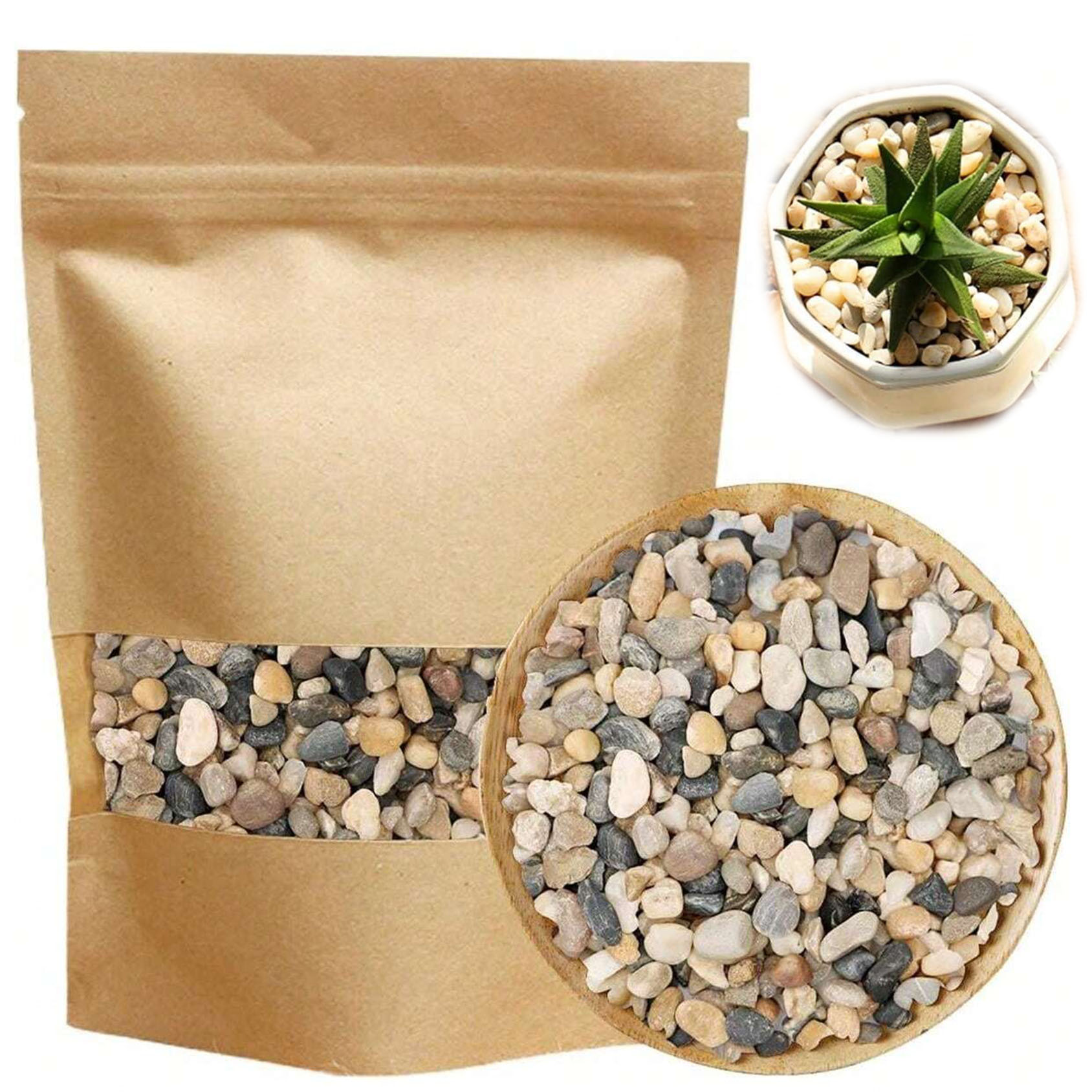 Sphagnum Moss Bag - Sungai batu alam dekoratif warna campuran