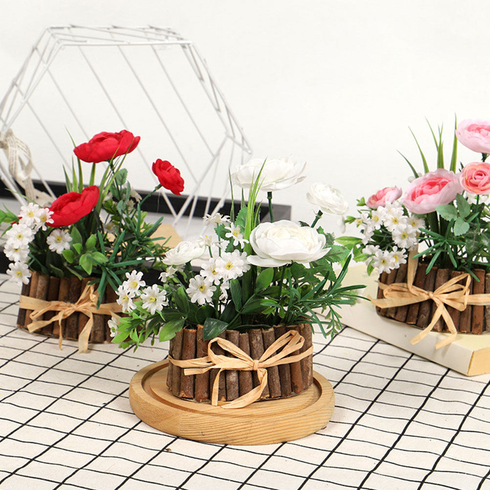1Pcs Tanaman Mawar Teh Buatan  - Bonsai Garden And Cafe ulasan dan harga